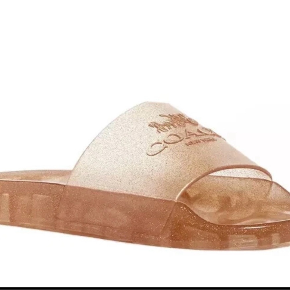 NEW COACH ULYSSA SLIDES SIZE 8 DARK GOLD!! - Picture 4 of 6